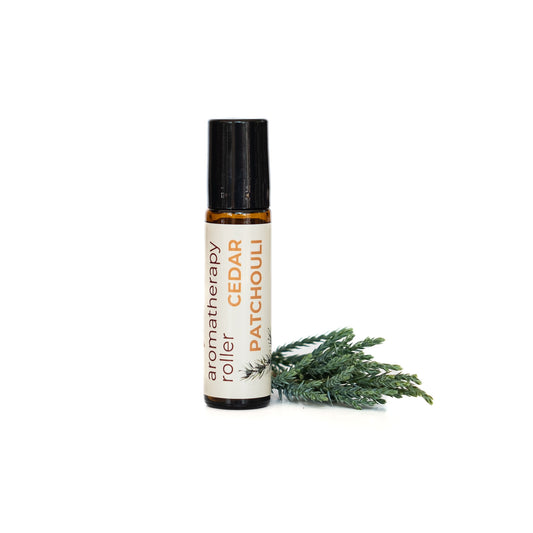 Cedar Patchouli Aromatherapy Roller for a calming effect on the go | All Y'all Skincare