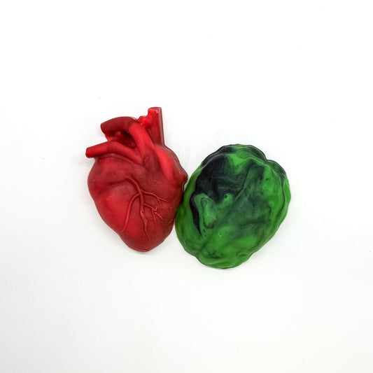 Halloween Anatomical Heart & Brain Soap | Sandalwood, Amber & Cedar