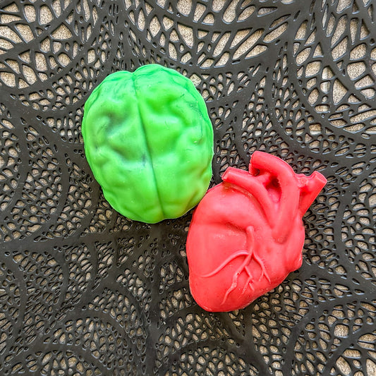 Halloween Anatomical Heart & Brain Soap | Sandalwood, Amber & Cedar