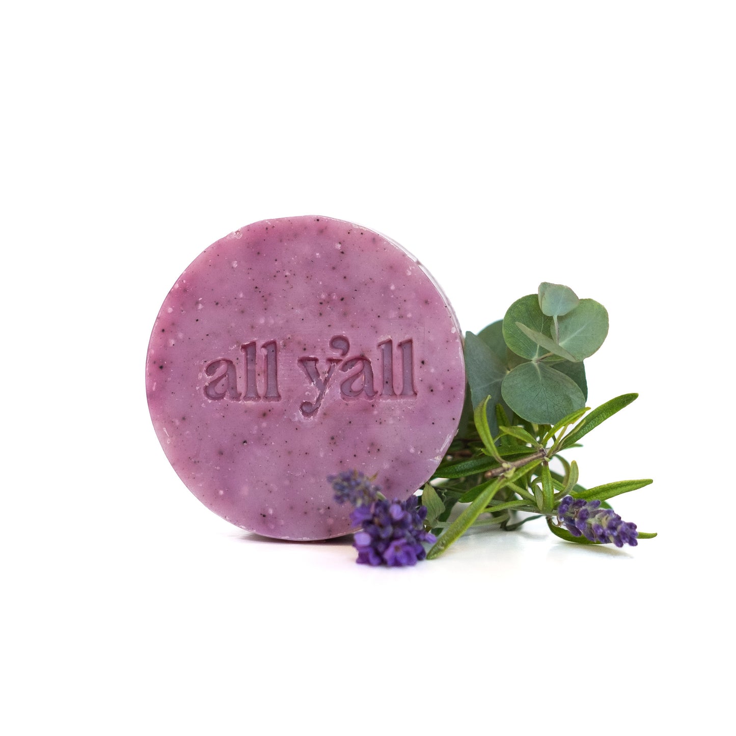 Calming scent of lavender and layered with grounding and herbaceous rosemary and eucalyptus | All Y'all Skincare
